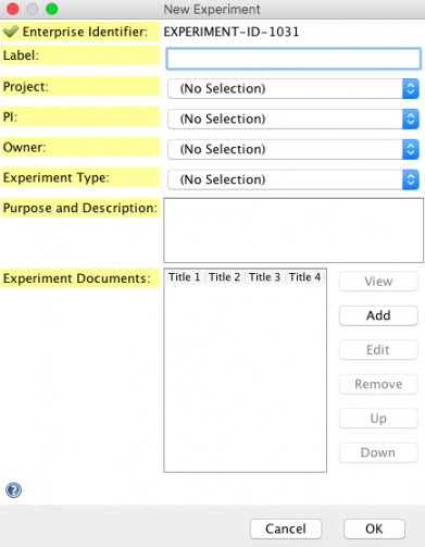 experiment type