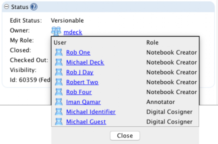 Workgroup members