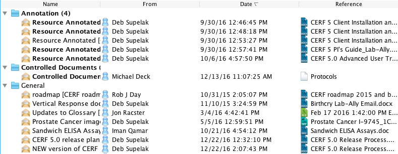 Notifications pane