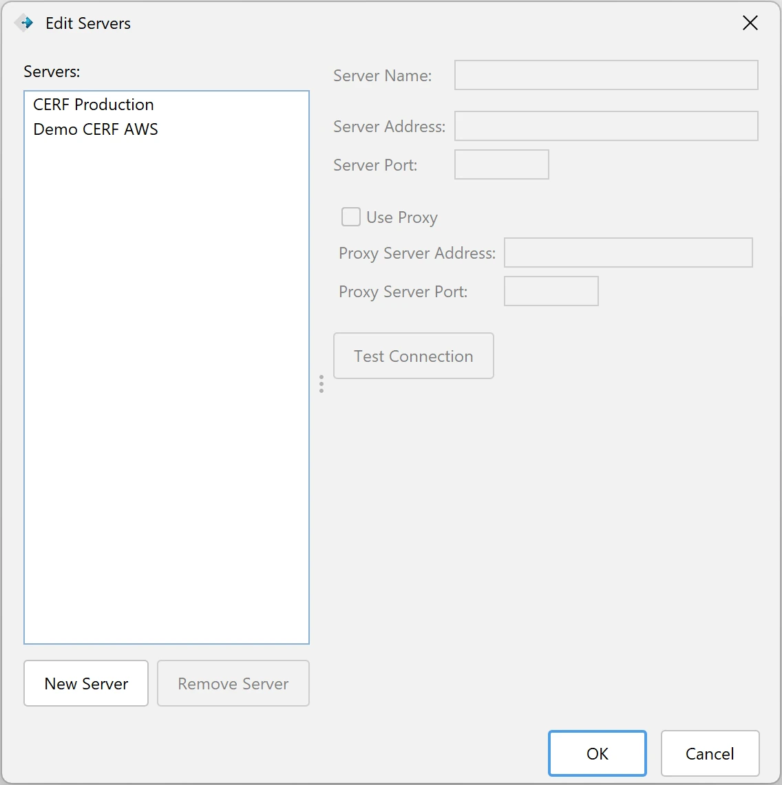 Edit Servers